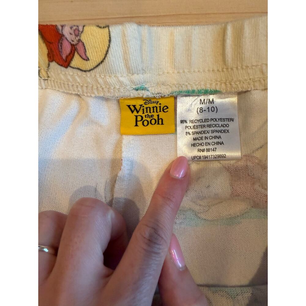 Disney Winnie the Pooh Piglet Pale Yellow Super Soft Pajama Pants Womens M 8-10 - Picture 2 of 4